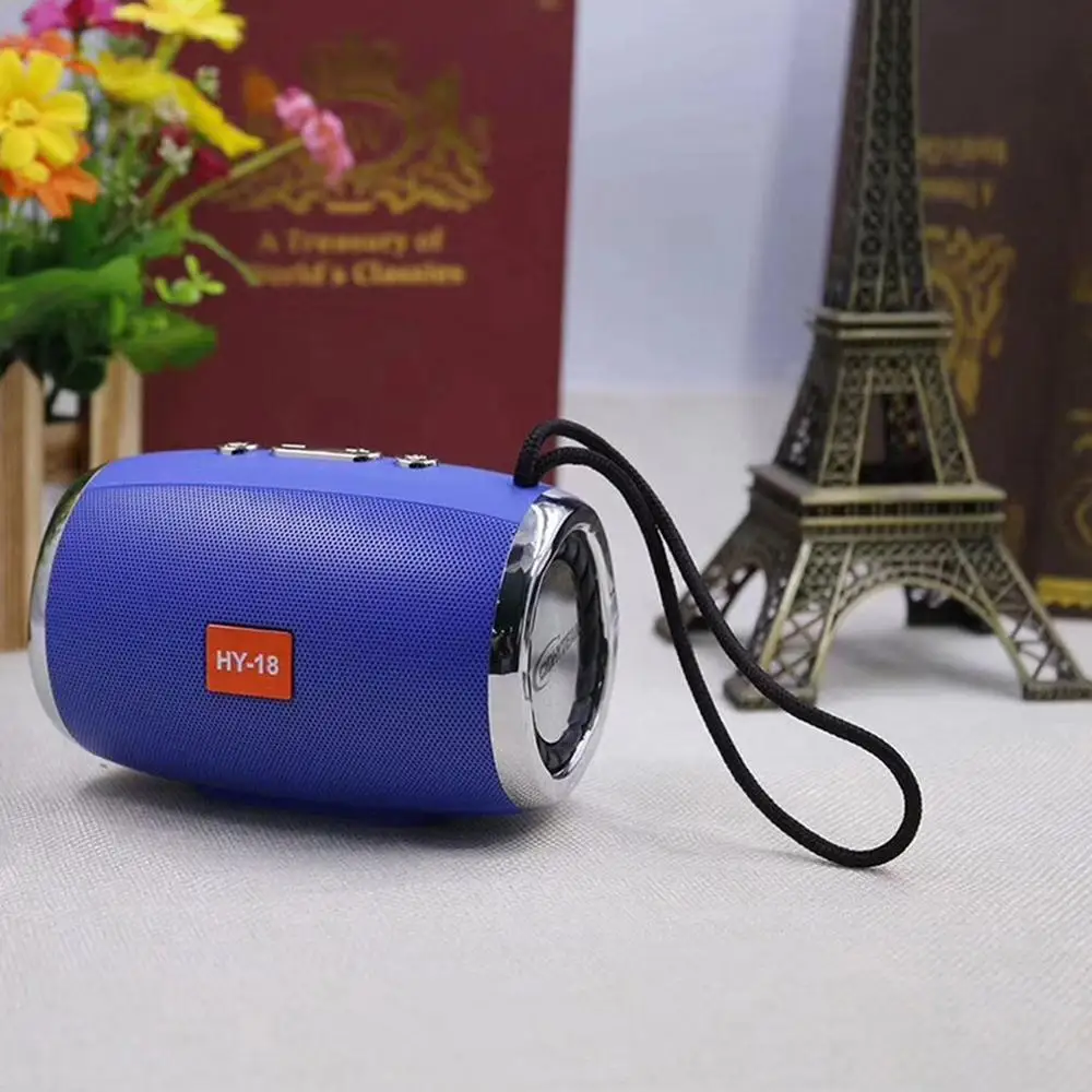 Синий HY-18 водонепроницаемый Bluetooth динамик открытый портативный беспроводной динамик мини стерео динамик супер бас сабвуфер - Цвет: Синий