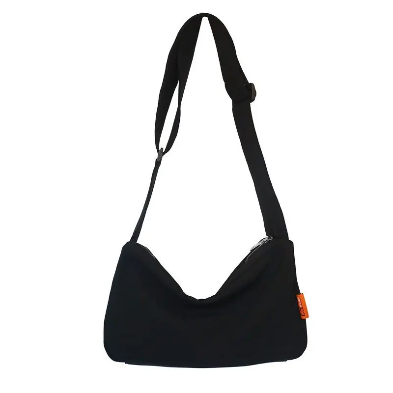 

Casual Black Shoulder Bag For Men Unisex Nylon Waterproof Crossbody Pouch Travel Messenger Bags High-Capacity Short Travel Bag