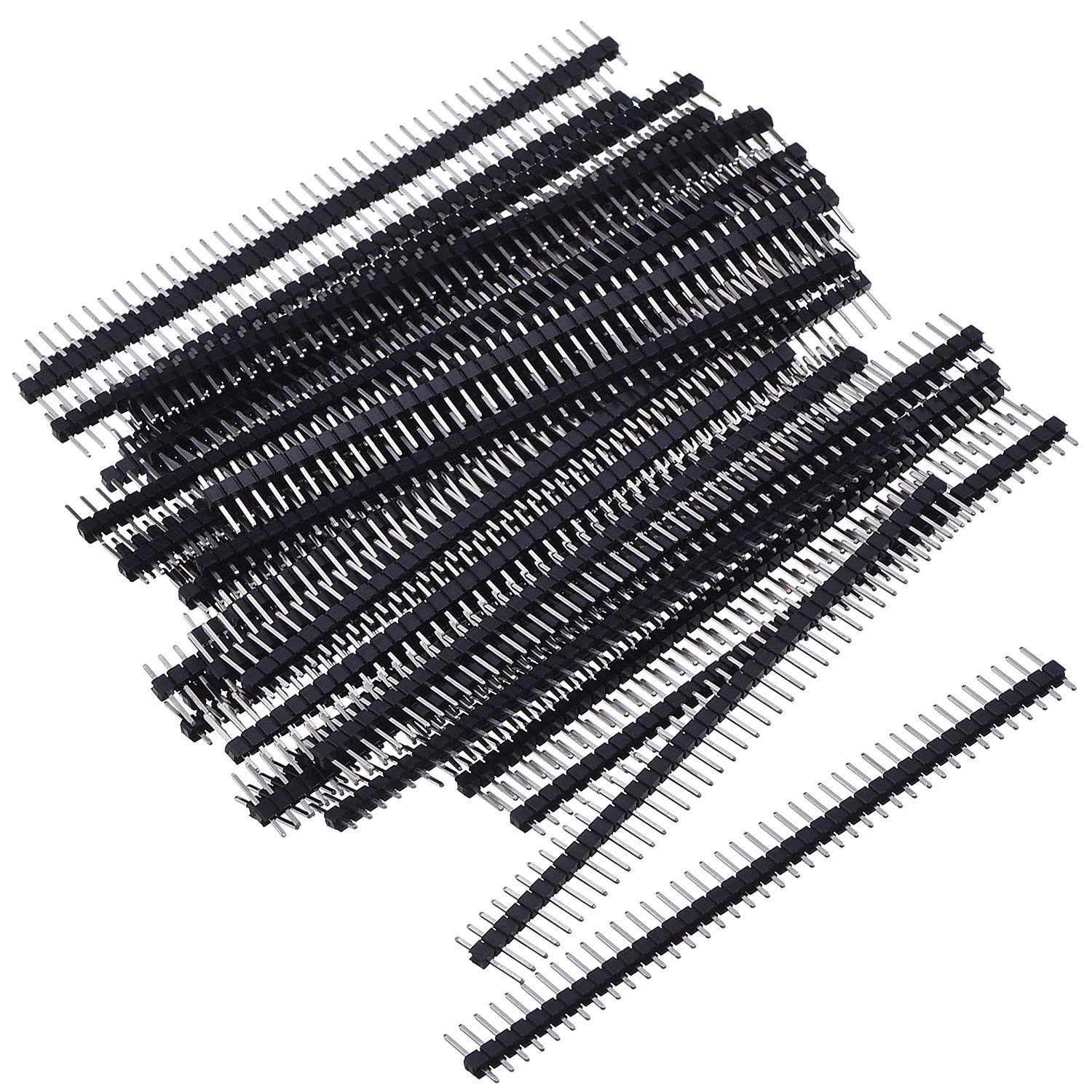 

10/20pcs 40 Pin 1x40 Single Row Male 2.54 Breakable Pin Header JST Connector Strip For Arduino Black