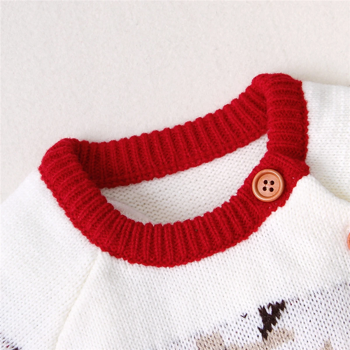 Детский Рождественский комбинезон с принтом оленей и длинными рукавами | Мать