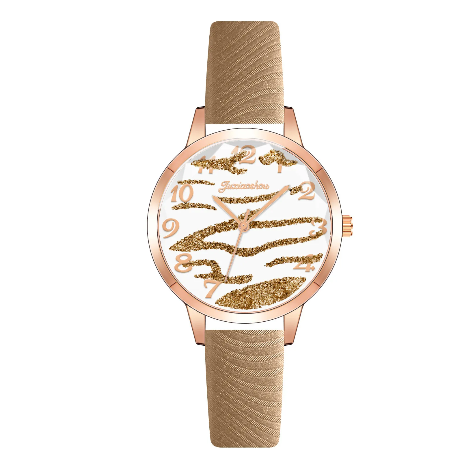 

Juxiaosho Ladies Fashion Watch Clock Watch Leather Casual Dress Wrist Crystal Women's Bracelets