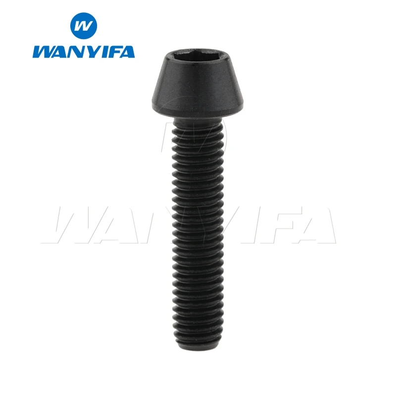 M5x25 Black Wanyifa конус колпачки Винт С Титановым болтом M5x9 15, 16, 18, 20, 25 30 35, 40 45 50 55 60 мм для Велосипедный вынос руля велосипедный крепеж - Цвет: M5x25 Black