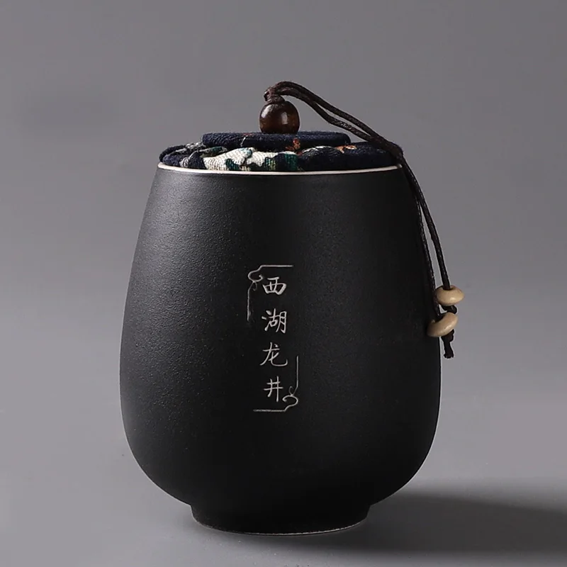 Tea Jar Ceramic Sealed Storage Box Tieguanyin Puɾr Holder Canister Caddies Teaware Accessories Container Caddy Crafts | Дом и сад