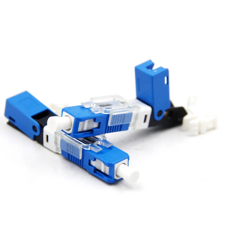 100PCS FTTH SC UPC Optical fibe quick connector SC PC FTTH Fiber Optic Fast Connector Embedded type ESC250D SC Connector