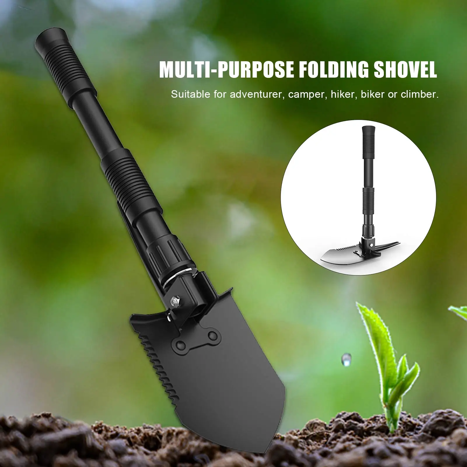 

Garden Folding Shovel Multi-function Portable Shovel Convenient And Practical Digging Shovels Survival Tool