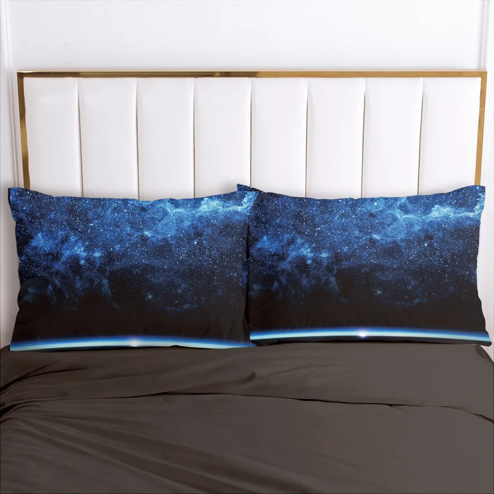 

2 PCS Pillowcase 45x45/70x70/80x80/65x65/50x75,3D Pillow Case Custom,Decorative Pillow Cover Bedding Beautiful Galaxy,drop ship