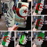 huagetop algeria flag black phone case hull for samsung s20 plus ultra s6 s7 edge s8 s9 plus s10 5g lite 2020