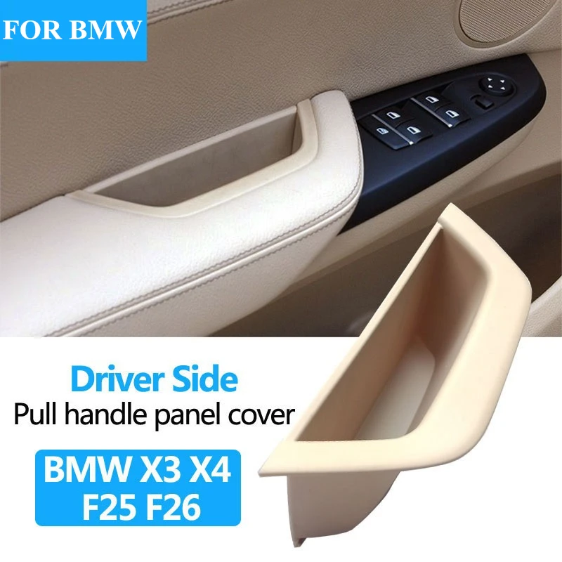 

LHD RHD Interior Door Pull Handle Armrest Panel Cover Trim For BMW X3 X4 F25 F26 2010-2016 Black Beige Carbon fiber pattern