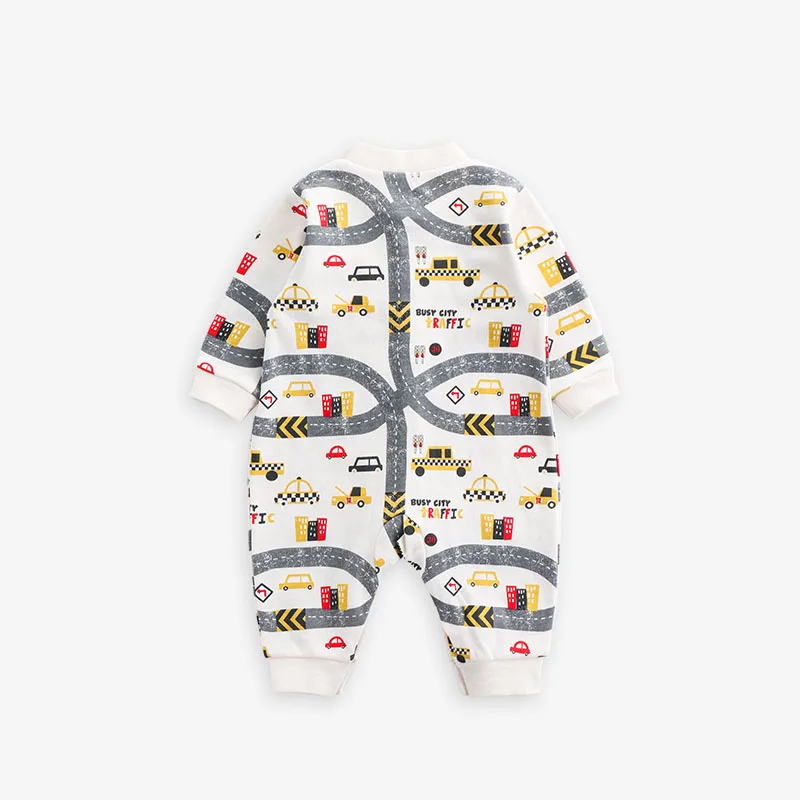 Цельнокроеный костюм для новорожденных комбинезон из чистого хлопка младенцев