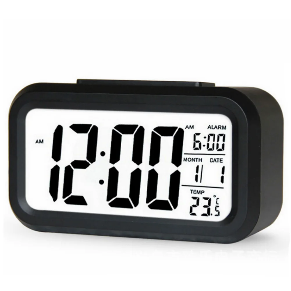 

Светодиодный цифровой будильник с подсветкой, настольные электронные часы с беззвучным календарем, настольные часы