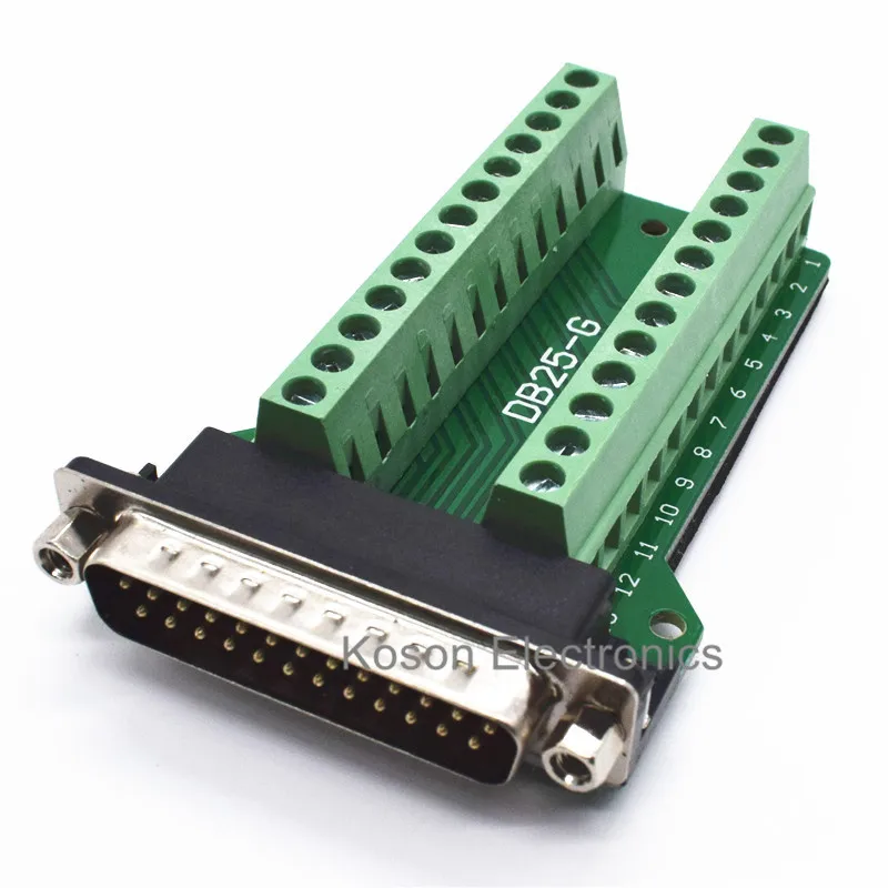 DB25 D SUB 25 контактный разъем печатная плата 2 рядные разъемы|connector 2|connector terminalconnector