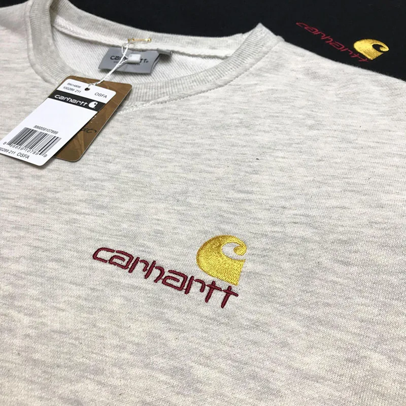 

Spring And Autumn Men's Harajuku Brand Letter Embroidered High Quality Loose Casual Sweatshirt Thin O-neck Cotton Pullover