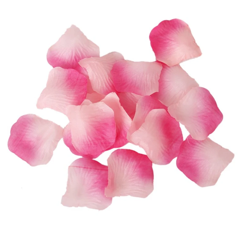 100 шт розы Лепестки искусственные цветы для свадебного украшения розовый +