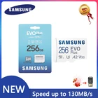 Новая карта памяти Samsung EVO Plus micro SD, 256 ГБ, microSDXC UHS-I U3, скорость передачи 130
