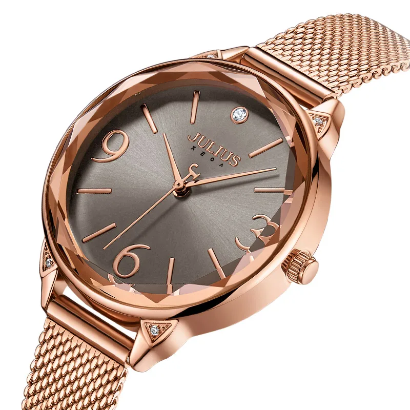 Julius Watch  JA-1210 Sparkling Kurling Cutting Glass Ladies Slim Jewelry Fancy Watch New Year Gift Watch 2020 New Watch enlarge