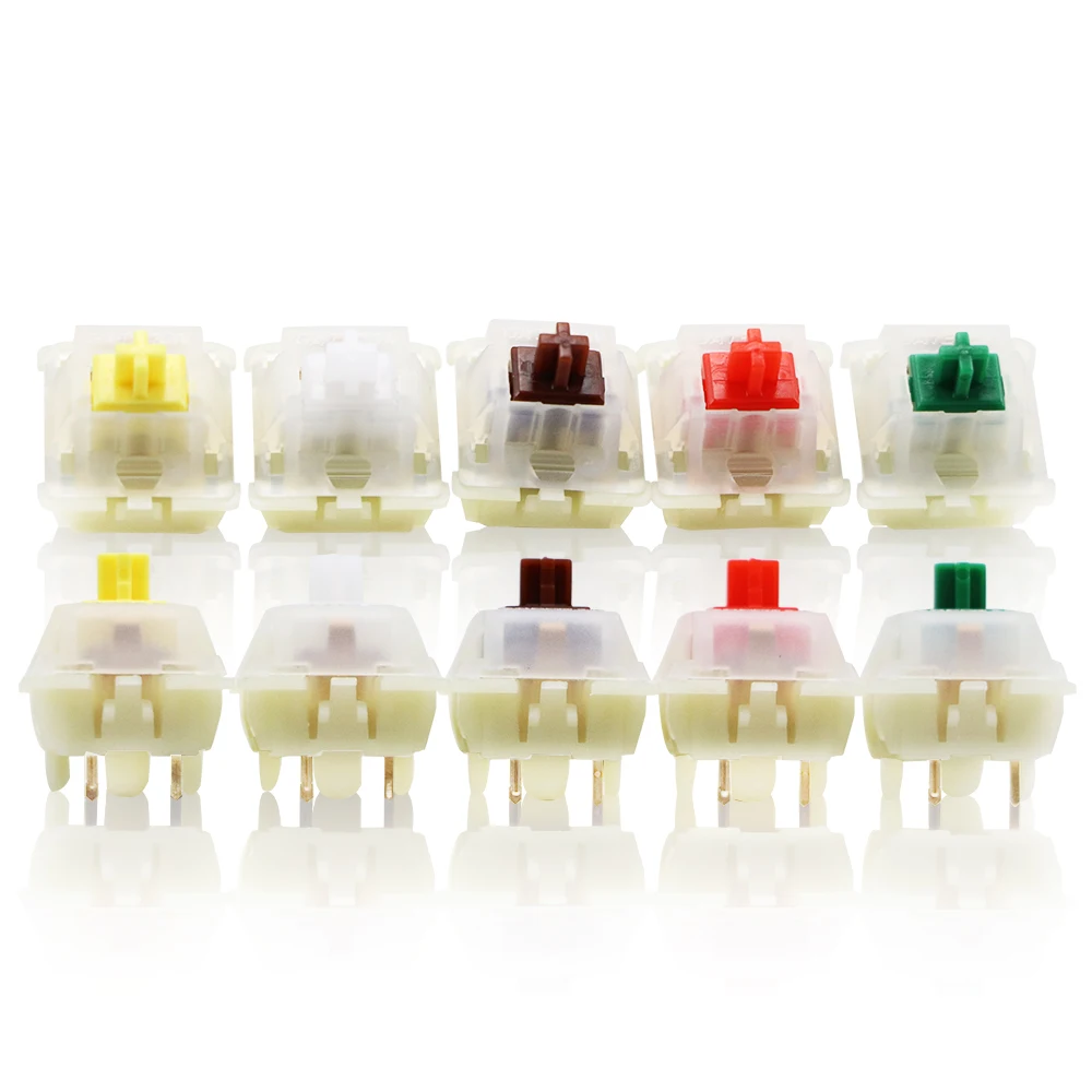 

Gateron 5Pin Milky clear 5pin switch for Mechanical Keyboard fit GK61 GK64 RK61 Teclado Mecanico Switches
