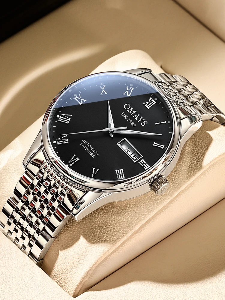 

Часы мужские механические, водонепроницаемые, в европейском и американском стиле