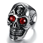 Carofeez Готический Череп Байкер для мужчин рок античный цветочный кольцо с черепом в стиле панк вечерние ний подарок