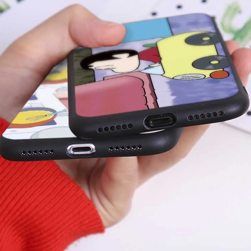 Crayon Shin-Chan Мягкий силиконовый чехол для iPhone X XS MAX XR 7 8 6 6S plus 5s SE |