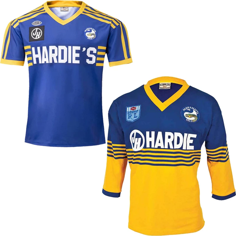 

Retro 1982 Parramatta Eels Rugby Heritage 1986 Sportswear MENS JERSEY Tops Sport Shirt Size S-5XL