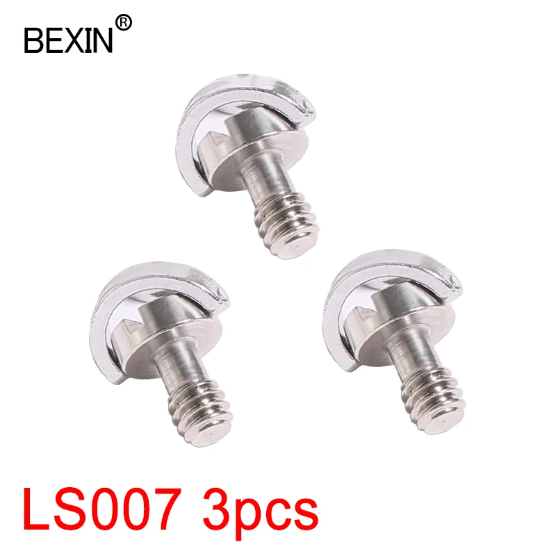 3PCS LS007 Пластина для камеры Винт d Кольцо 1/" дюймовый Штатив Адаптер крепление быстросъемный винт для dslr камеры штатив монопод - Цвет: 3PCS LS007
