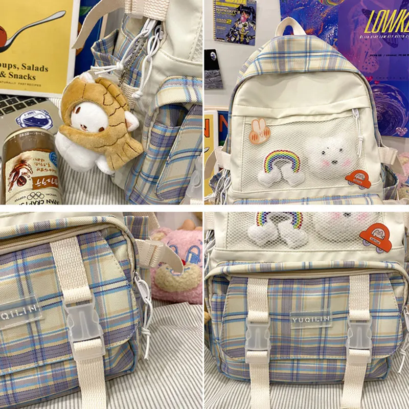 

2021 Fashion Multifunctional Kawaii Backpack Bags Women Anti-theft Shoulder New School Bag For Teenager School Backapck Female