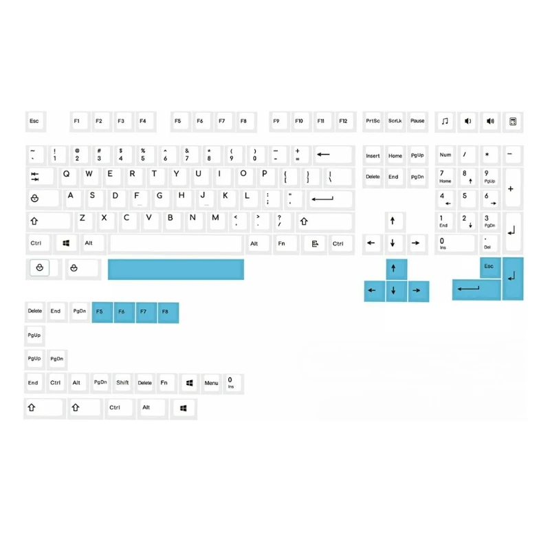 

Механическая клавиатура Keycap Dye Sublimation Cherry Profile PBT Keycap 143 клавиш/комплект