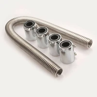 stainless steel radiator hose universal flexible chrome clamp cap engine cooling water pipe radiator automotive part