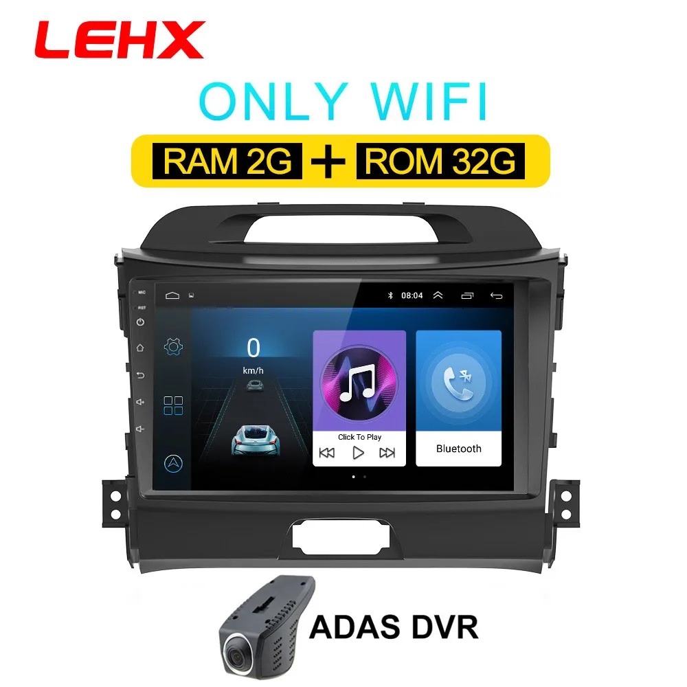 LE-KIA SP32-DVR LEHX автомобильный Android 8,1 2 din Автомобильный мультимедийный плеер Автомобильный dvd для KIA sportage 2011 2012 2013 головное устройство gps навигация радио - Цвет: LE-KIA SP32-DVR