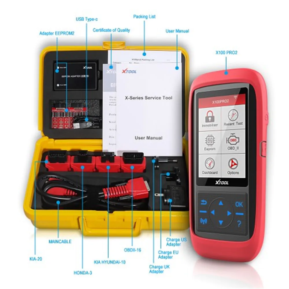 Программатор автомобильных ключей XTOOL X100 Pro2 с адаптером EEPROM замена Xtool PRO |