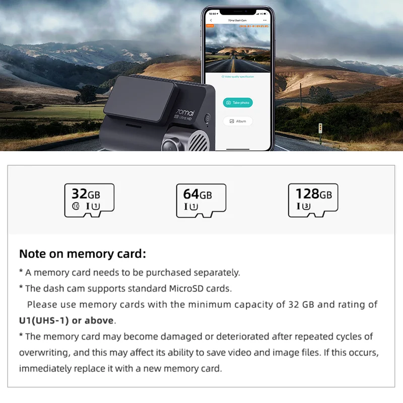 Карта памяти Micro SD Lexar 64 ГБ USH-1 U3 Max 100 Мб/с водонепроницаемая TF-карта для