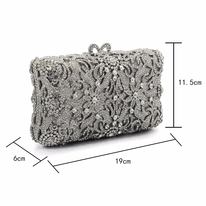

2020 New Rhinestone Bag Liekong Metal Crystal Dinner Bag Simple Fashion Diamond Bag Clutch Silver Diamond Bag Satchels
