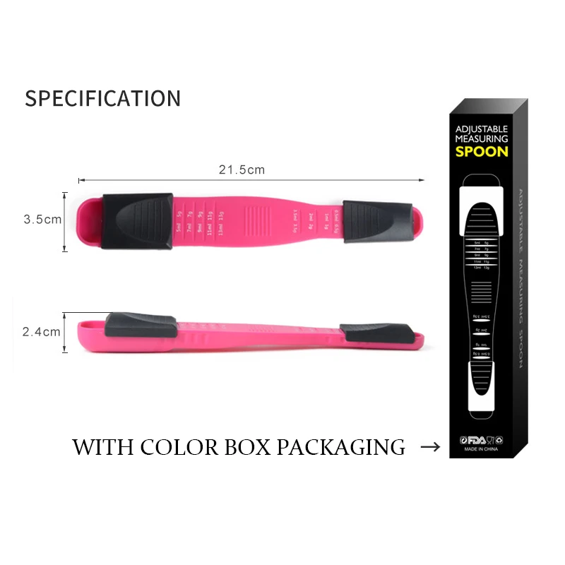 Регулируемая чайная ложка с двойным концом мерная кухонное приспособление