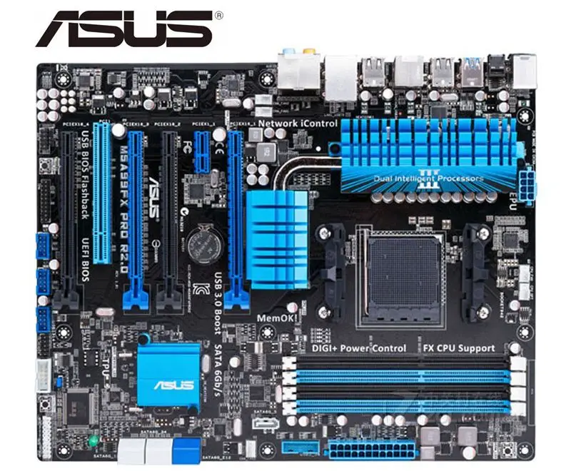 

Материнская плата ASUS M5A99FX PRO R2.0 для AMD Socket AM3 + DDR3 SATA III USB2.0 USB3.0 32 ГБ, б/у, для настольных ПК