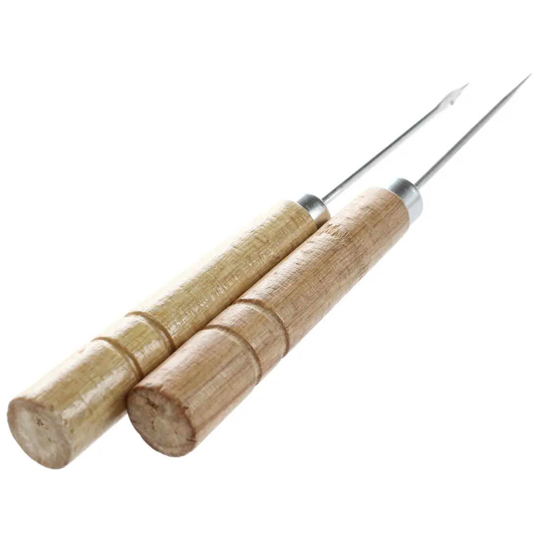 AAAE топ-5 шт. металлическая деревянная ручка изогнутая игла ручная вышивка Awl |