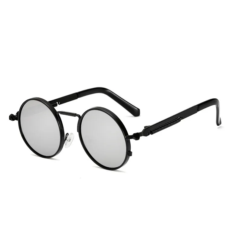 

Motorcycle riding sunglasses Europe and America retro round sunglasses men and women sunglasses punk spring sunglasses