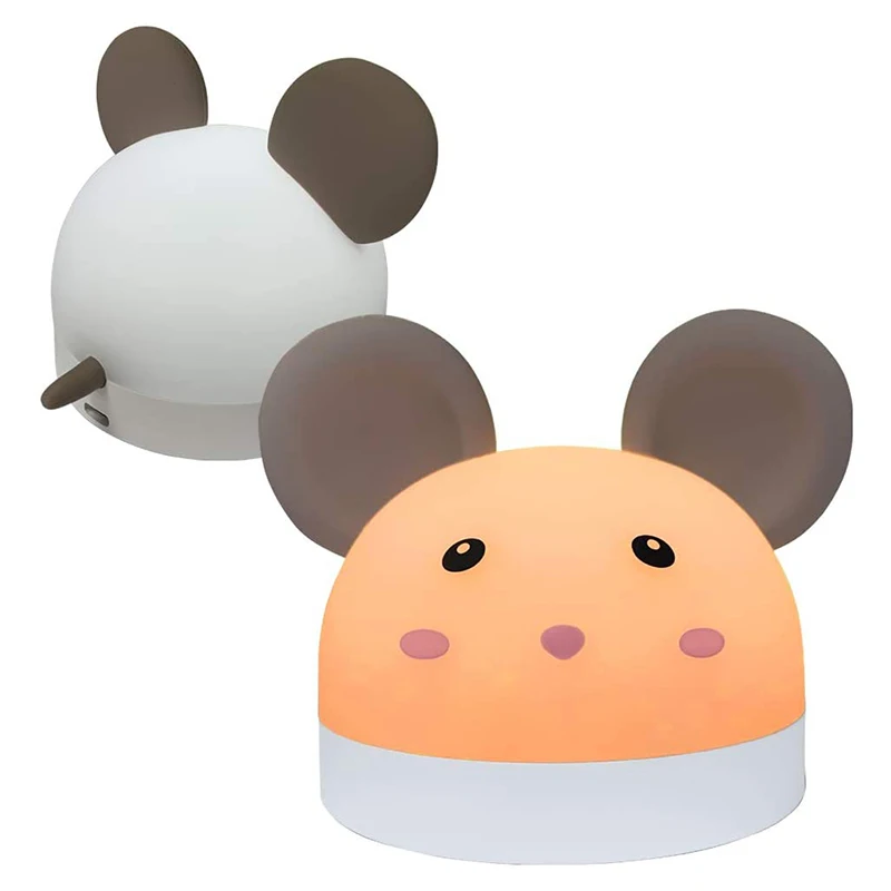 Силиконовый ночник-мышь с будильником милый ночной Светильник для сна