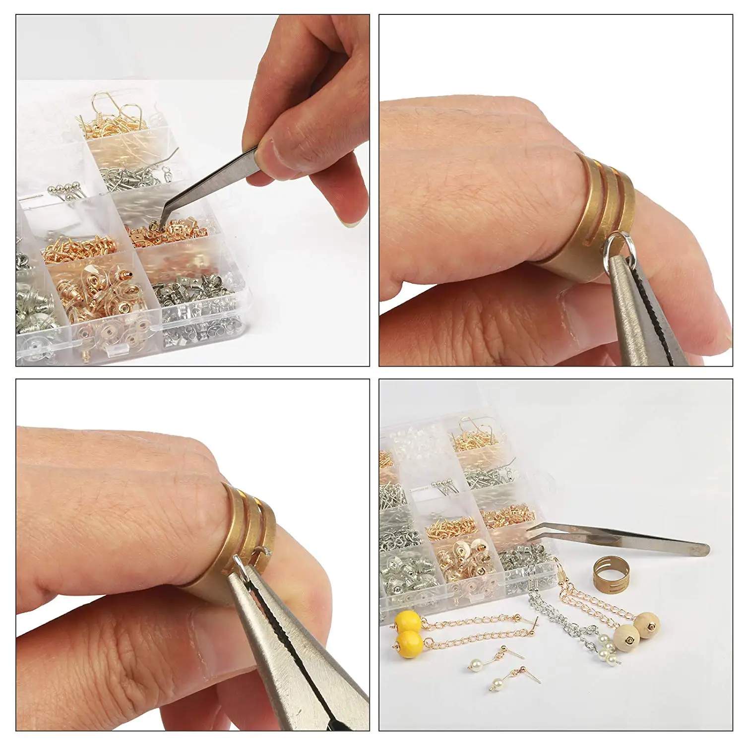 FEECOLOR 24 Сетки DIY ювелирные аксессуары ручной работы в коробке ожерелье серьги