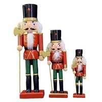 1836cm nutcracker figurine christmas decorations classic red soldier puppet table top ornaments christmas children gift toys