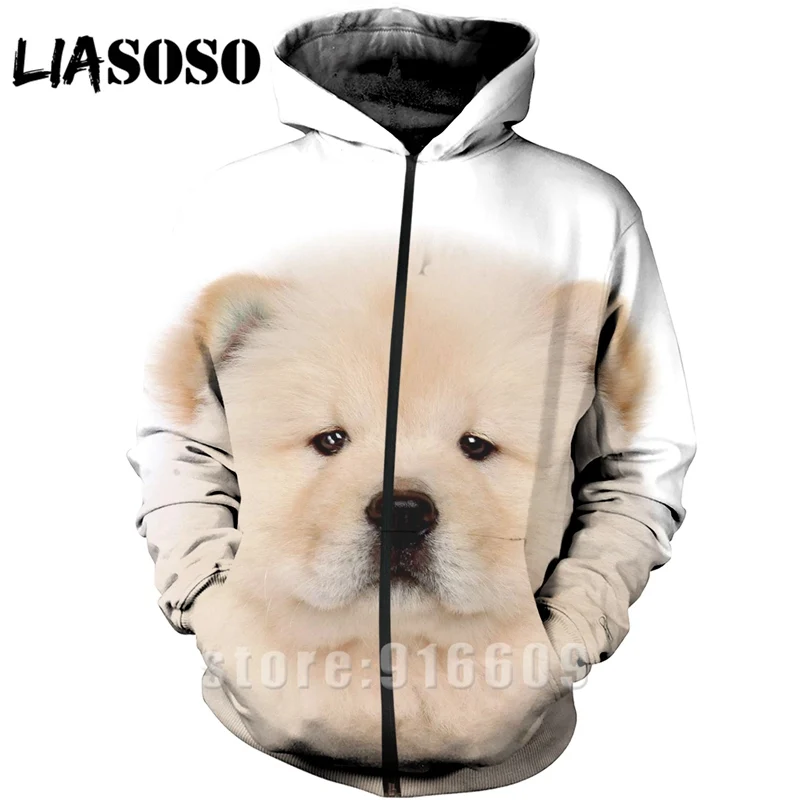 1 Толстовка с 3D принтом homme dog для мужчин с животными чау-чау wo для мужчин Уличная Harajuku Толстовка рубашка на молнии Аниме толстовки с длинными рукавами A370 - Цвет: 1