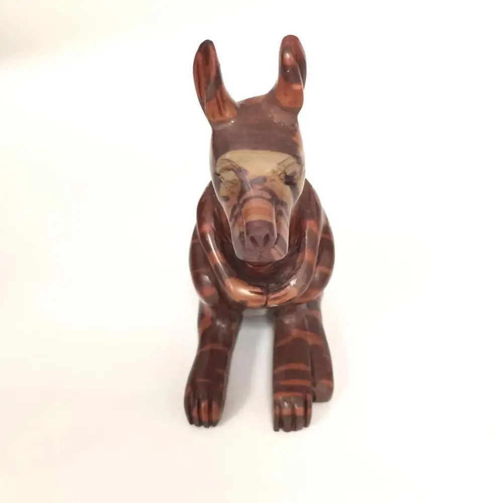 Высокое качество и красивая резьба ручной работы кристалл кенгуру для подарка