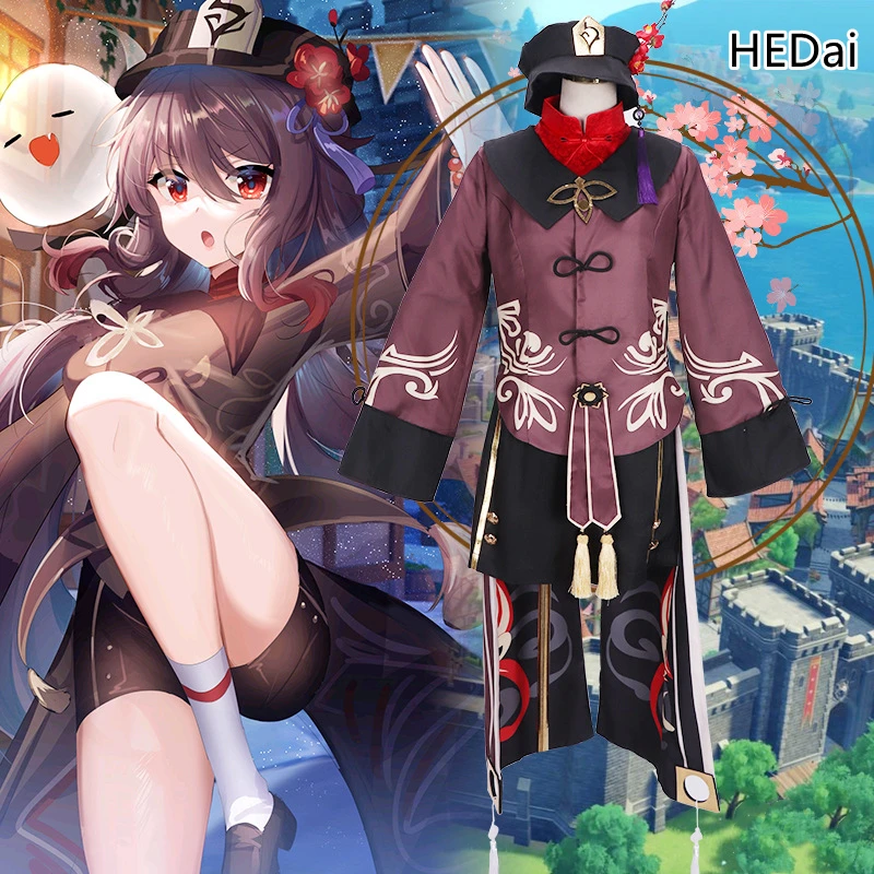 

Костюм для косплея Ху Тао из игры HEDai Genshin Impact C одежда женские костюмы Yoseidou Hall Master