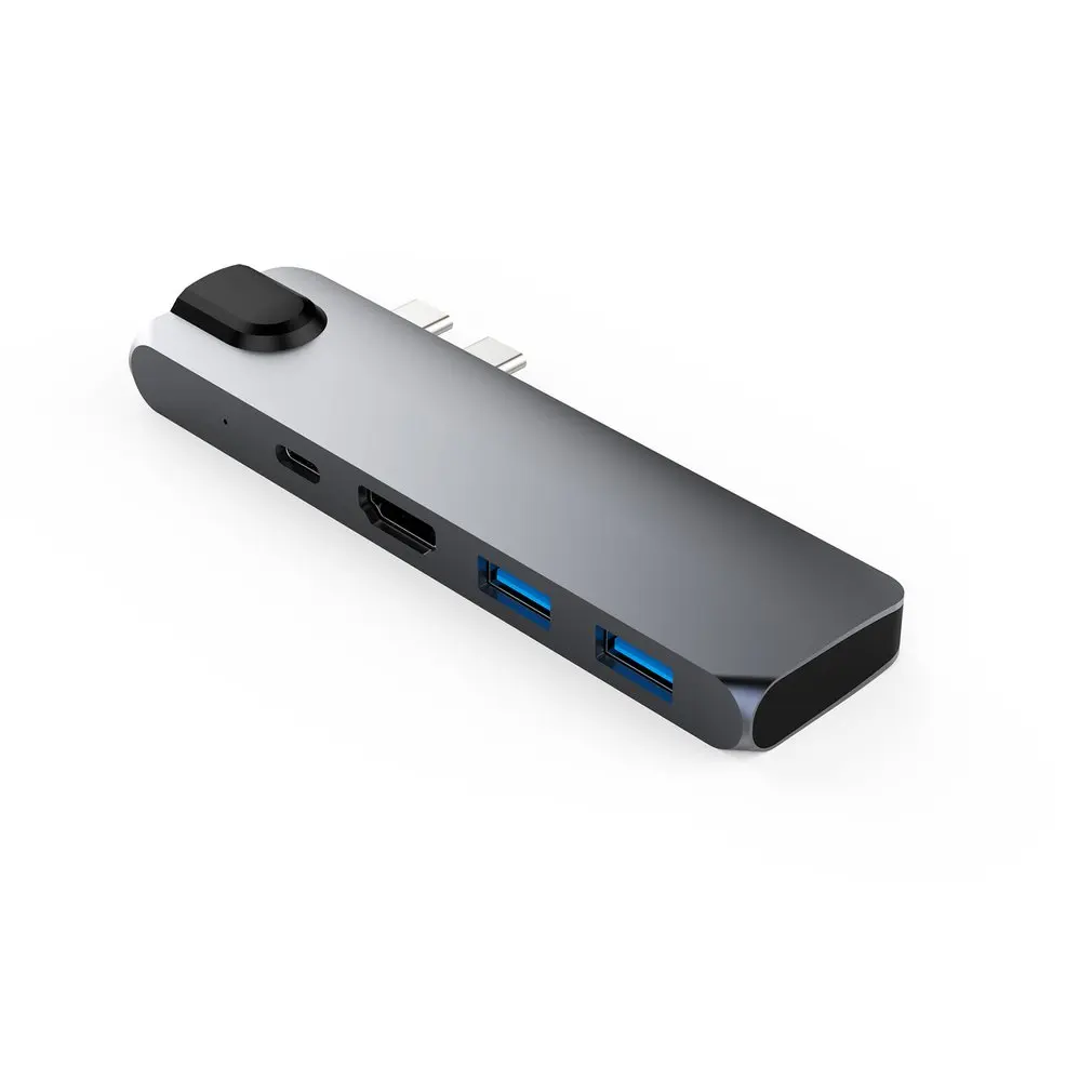 

Dual Type-c HUB To USB 3.0 HDMI-compatible SD TF Card Reader RJ45 Adapter PD Charging USB HUB For MacBook Pro Splitter
