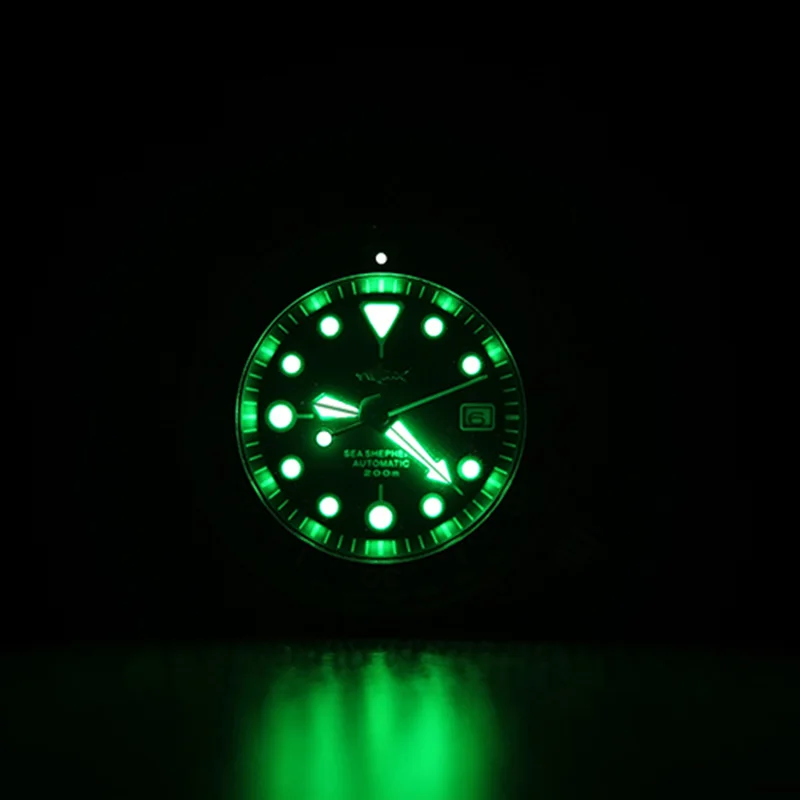 Мужские водонепроницаемые часы для дайвинга цвет черный | Наручные