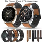 Ремешок силиконовый для Huawei Watch GT3 GT2 Honor Magic Watch 2 42 мм GT runner 46 мм 3Pro Active, кожаный браслет для наручных часов, 20 22 мм