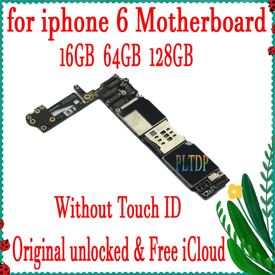 Без Touch ID для iphone 6 материнская плата + Бесплатный iCloud оригинальная