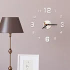 Современные большие настенные часы 3d зеркальные наклейки, уникальные большие часы сделай сам, декоративные настенные часы, художественные наклейки, домашнее Современное украшение
