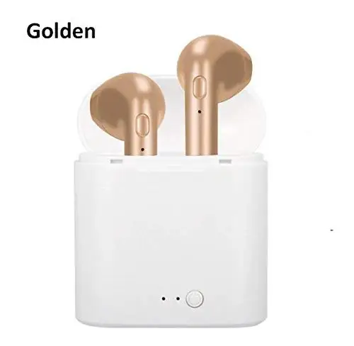 golden (White case) I7s tws беспроводные bluetooth наушники redmi airdots наушники-вкладыши pods игровая гарнитура беспроводные наушники Bluetooth для apple xiaomi - Цвет: golden (White case)