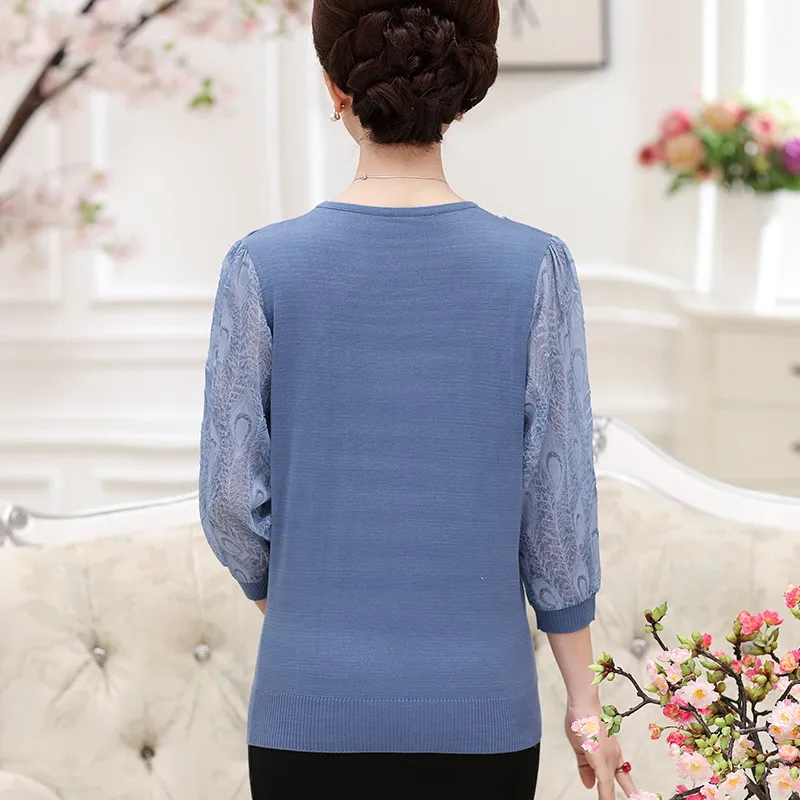 Женские весенние новые тонкие свитера и пуловеры модные кружевные шифоновые