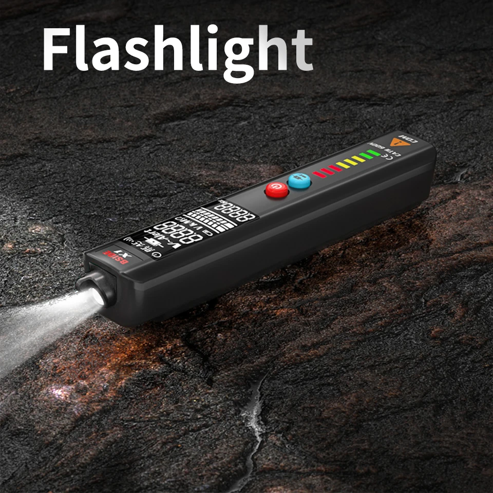 

BSIDE X1 2" LCD Volt Meter 3-Line Display Voltage Detector NCV Adjustable Sensitivity Dual Range AC Voltage Sensor Pen Tester